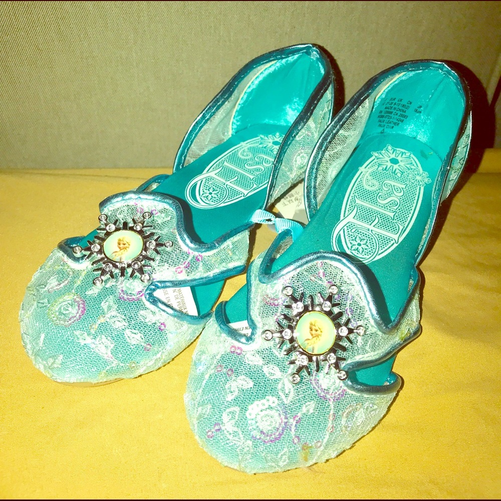 Never worn Princess Elsa costume shoes.